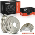 Set of 2 Brake Drums with Ceramic Brake Shoes for Chevrolet Cobalt HHR (2006–2008)