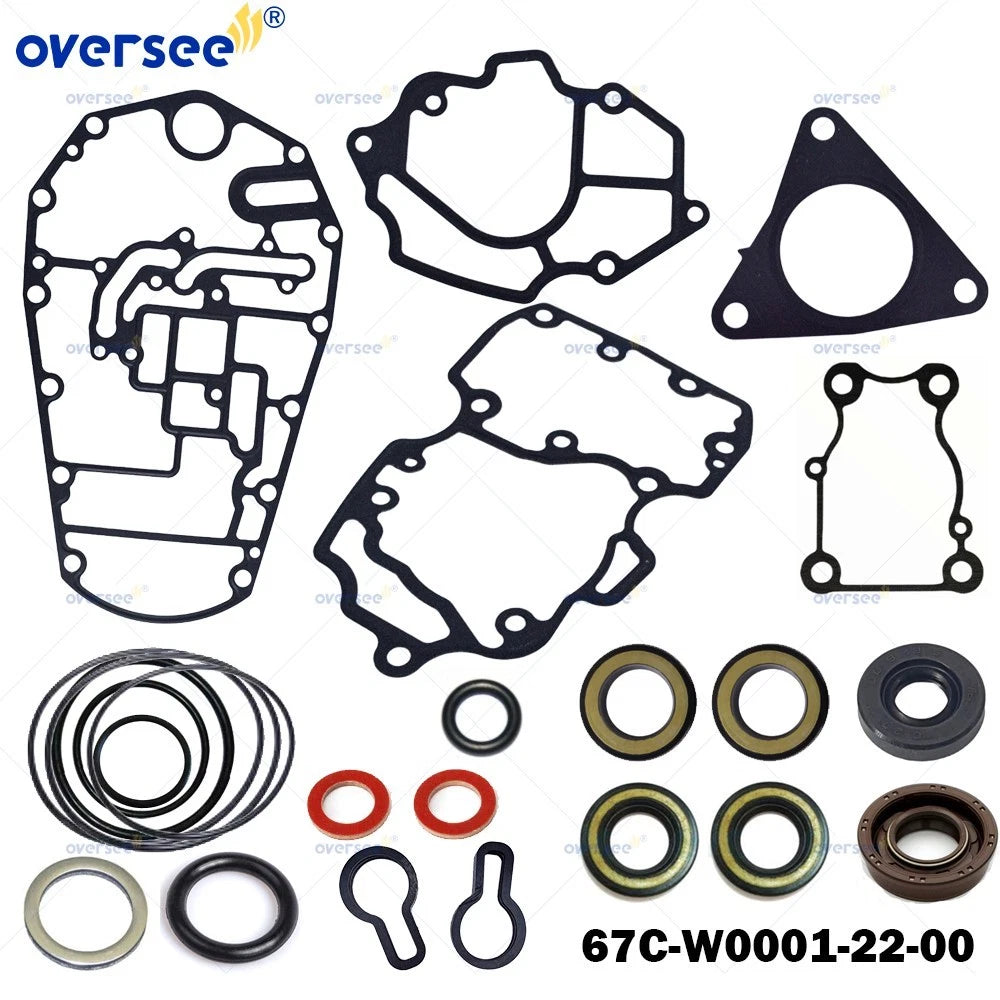 Lower Unit Gasket Set for Yamaha Outboard 50-60HP (1996–2023) 6C5-W0001-22-00
