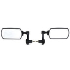 2X Black 7/8" 22mm Rectangle CNC Motorcycle Rear View Mirrors for