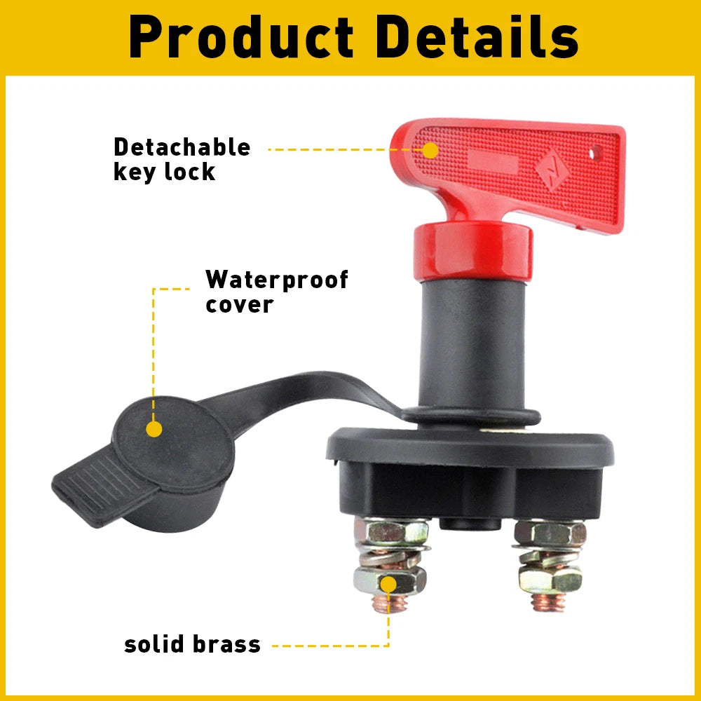 12V Battery Disconnect Cut Off Switch for Boat Car ATV Truck