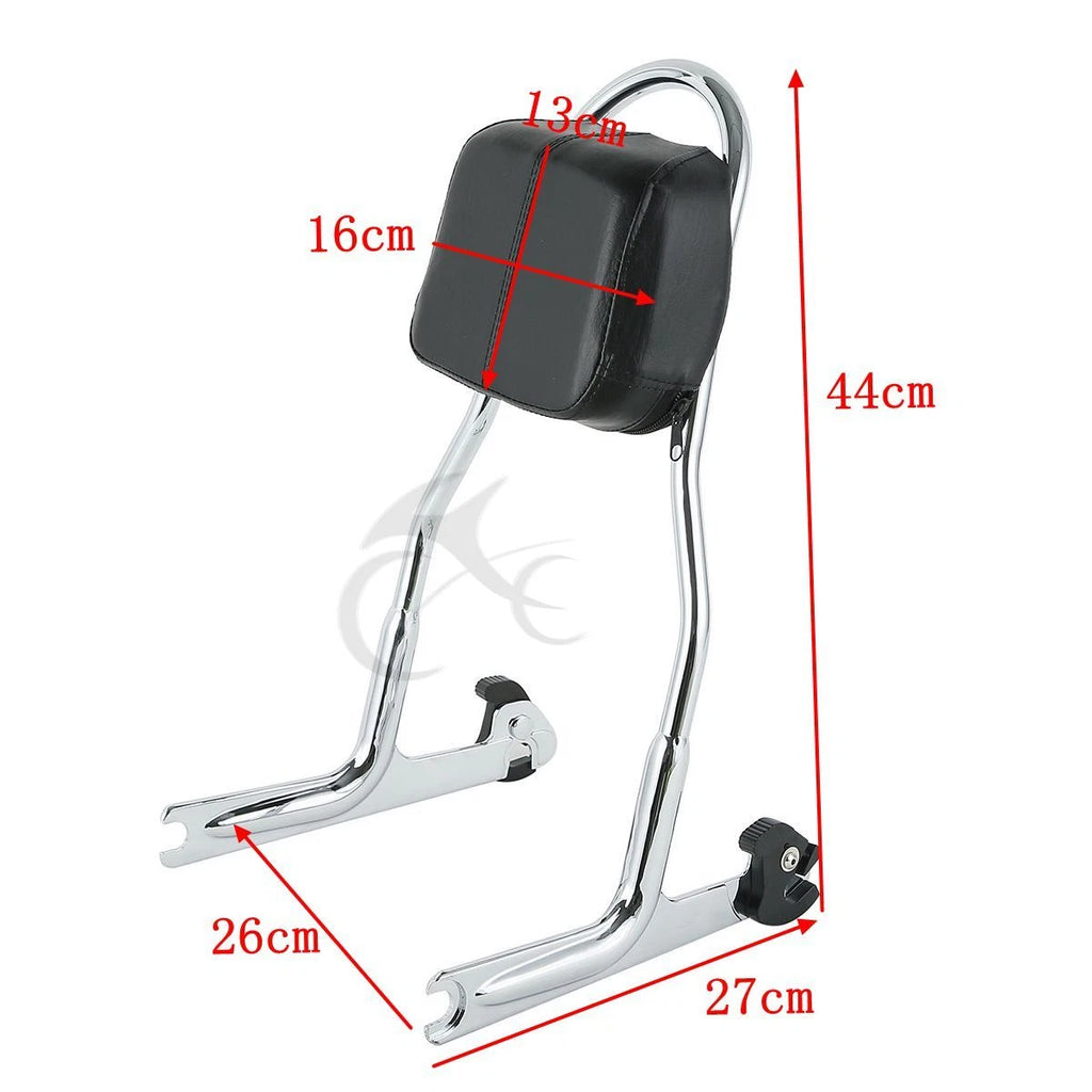 Chrome Detachable Sissy Bar Backrest for Harley Softail FLSTN FXSTB (2000–2011)