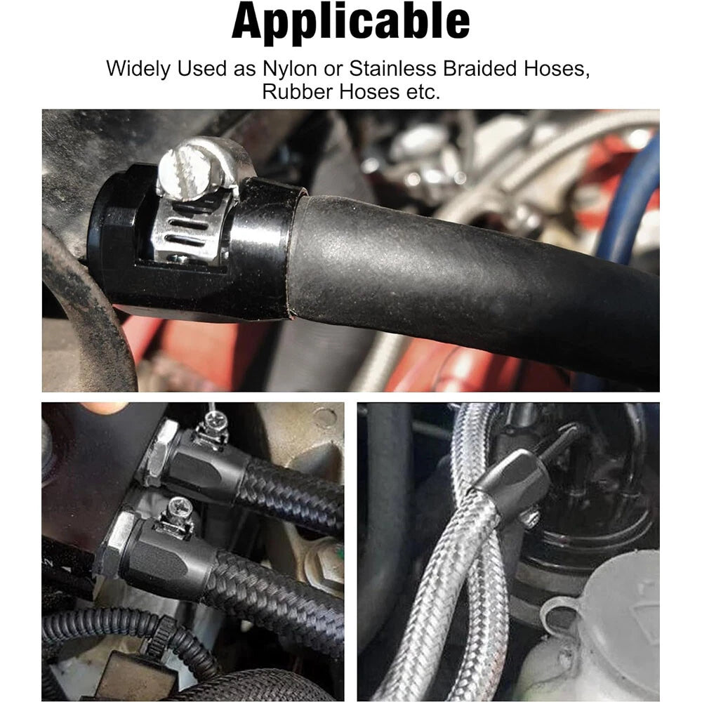 Set of 4 Rubber Hose Clamps for Fuel/Gas/Oil Hose