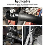 Set of 4 Rubber Hose Clamps for Fuel/Gas/Oil Hose