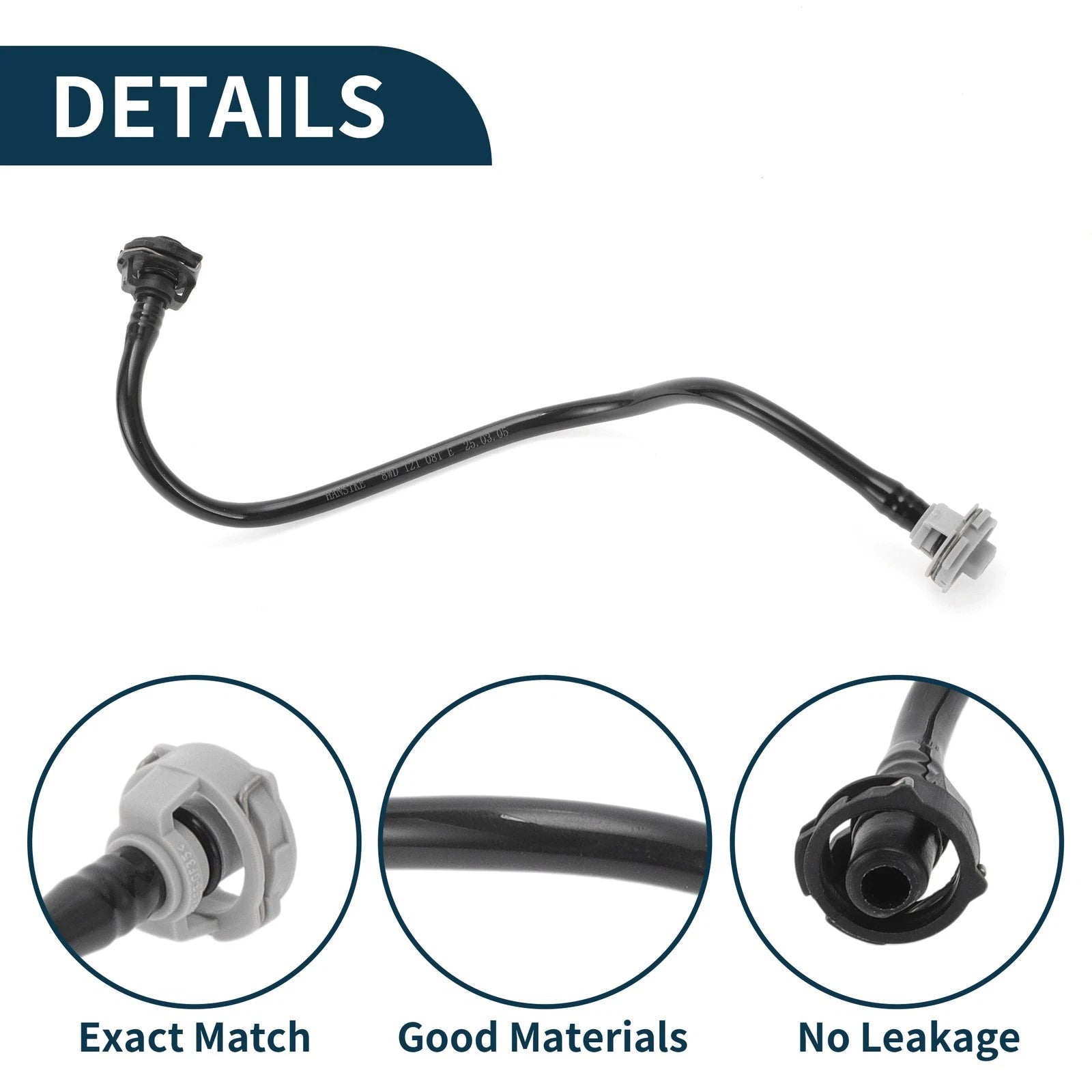 Radiator Hose Coolant Pipe for Audi A4L (2017–2020) No. 8WD121081E Plastic