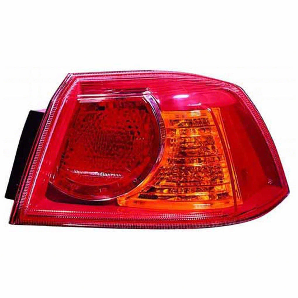 Red Passenger Side Outer Tail Light Assembly for 2008-2009 Mitsubishi Lancer