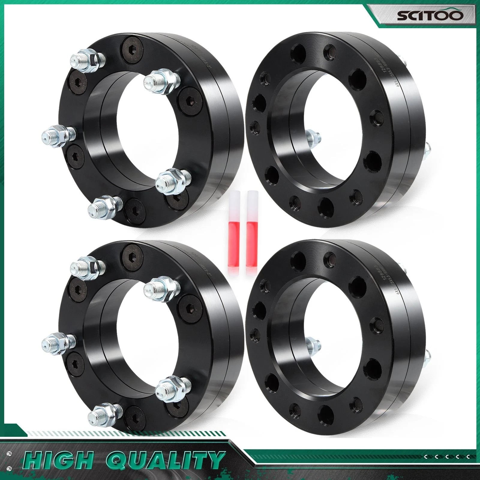 Set of 4 Wheel Adapters 6x5.5 to 5x5.5 M14x1.5 for Chevy Express 1500 (2003–2014)