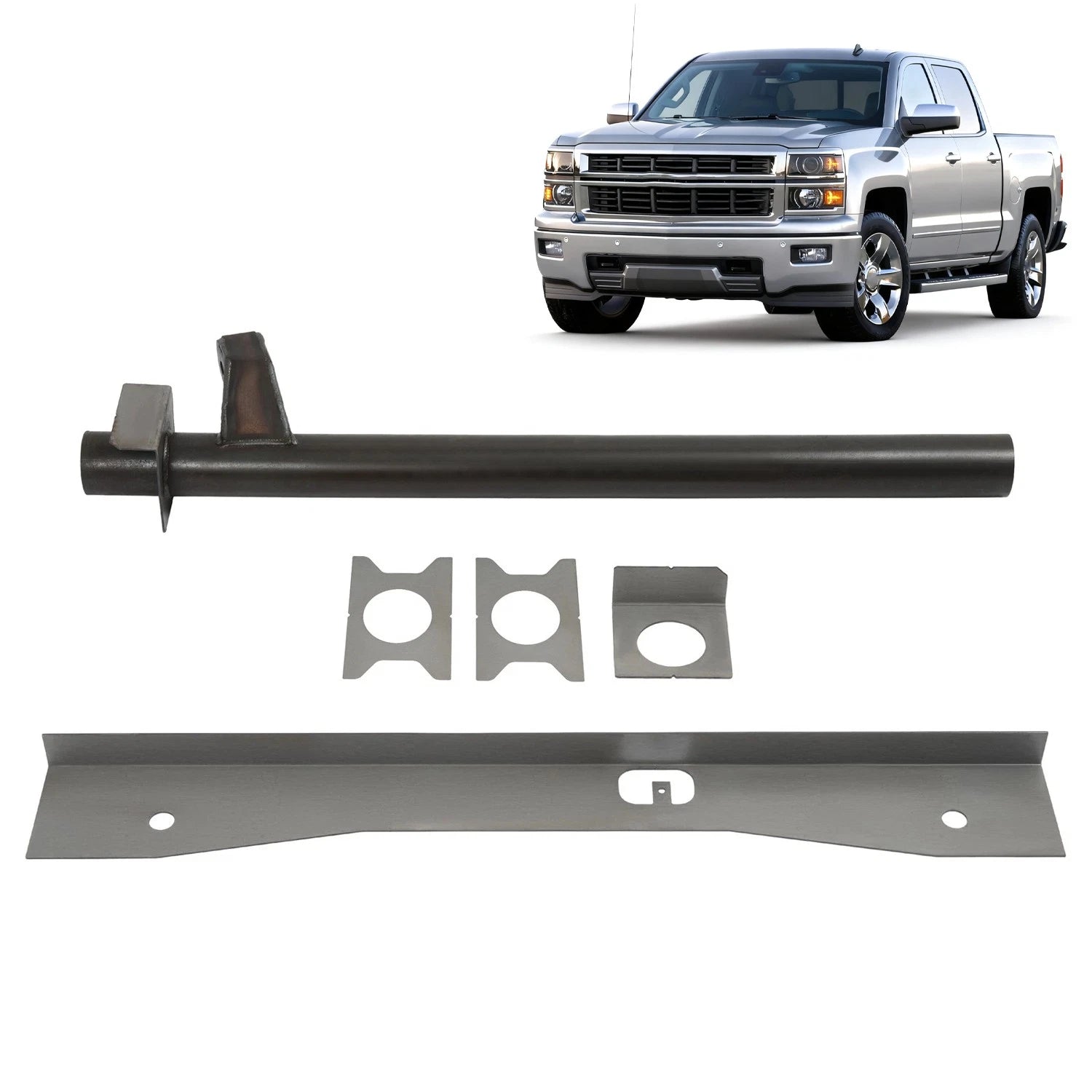 Rear Spare Tire Support Plate & Shock Mount Crossmember for Silverado 1500 (2007–2014)