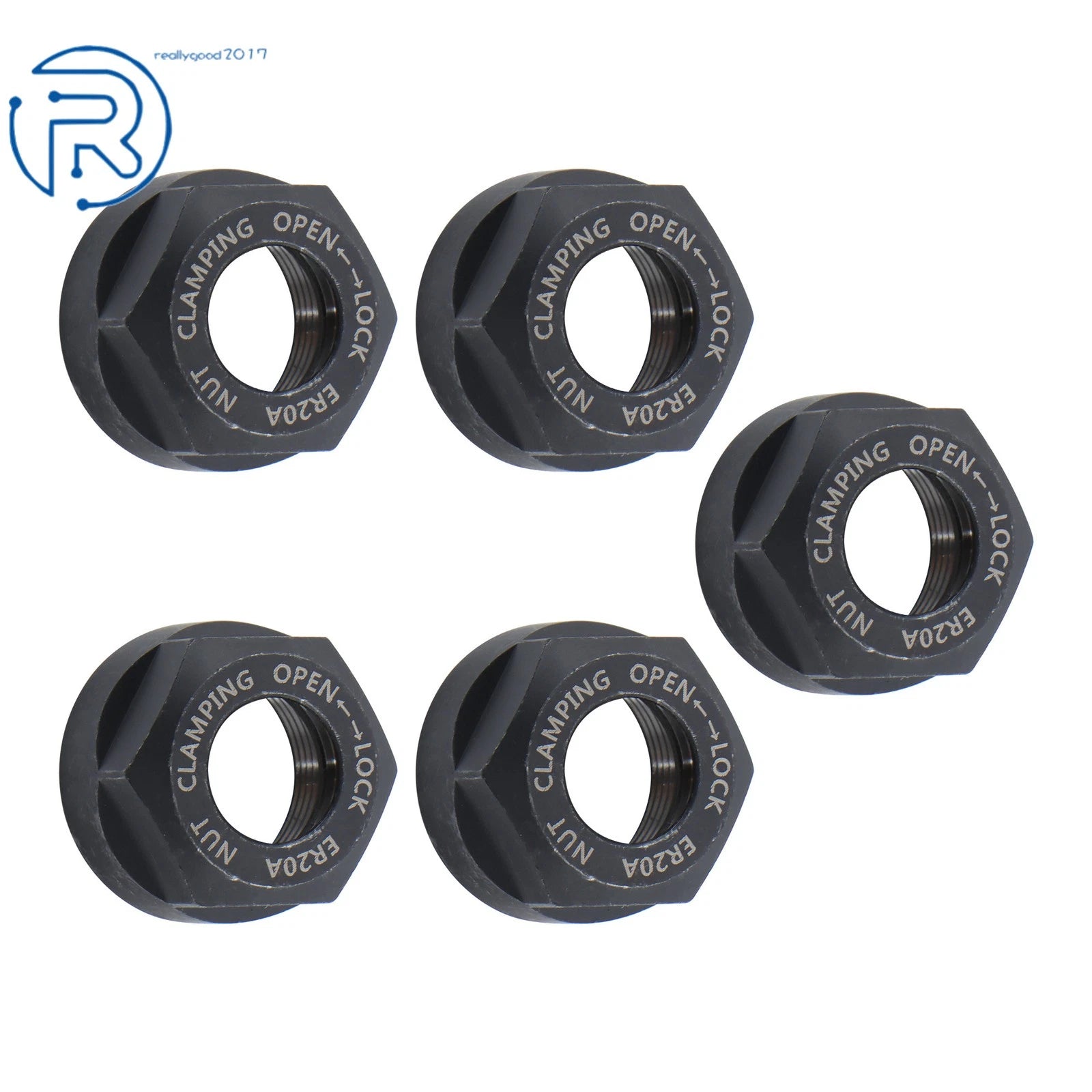 5Pcs ER20 Nut for Clamping Collets (G2.5/25000rpm)