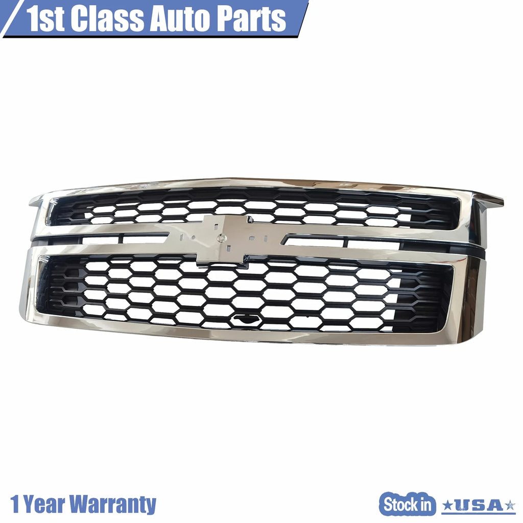 Front Grille with Chrome for Chevy Tahoe Suburban (2015–2020)