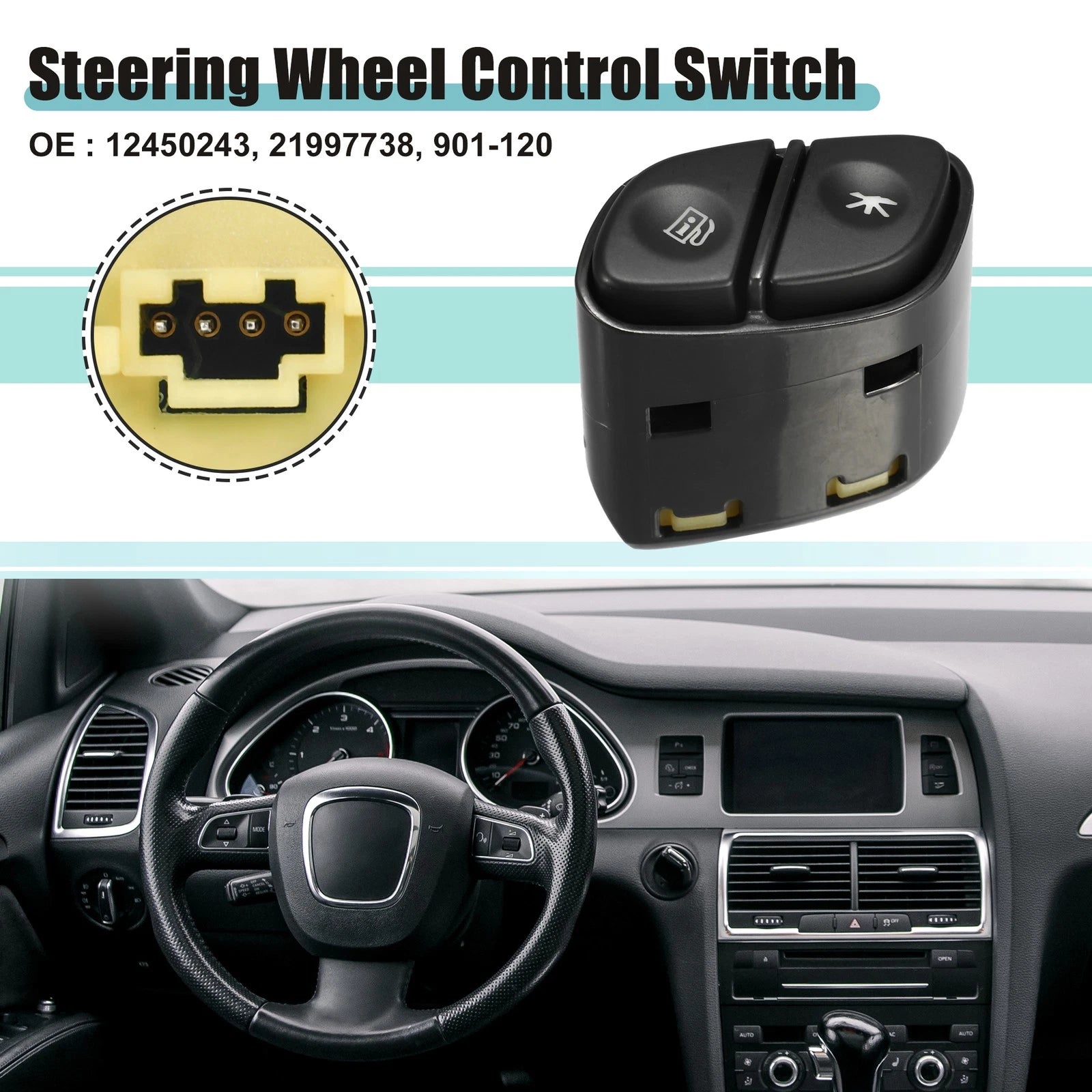 Steering Wheel Cruise Control Switch for Chevrolet Trailblazer EXT (2002–2006)