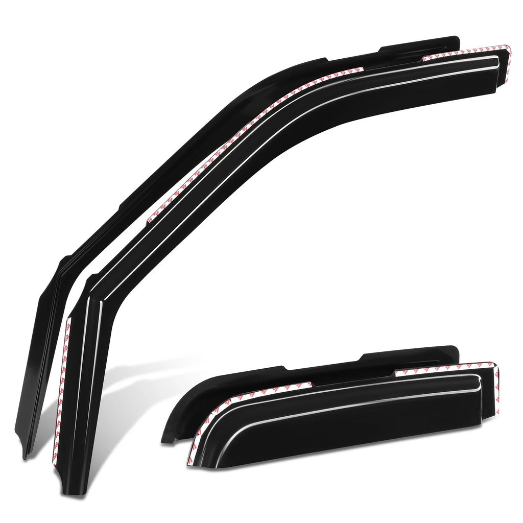 Set of 4 In-Channel Window Visors for Ford F-150/F-250/F-350 (2015–2026)