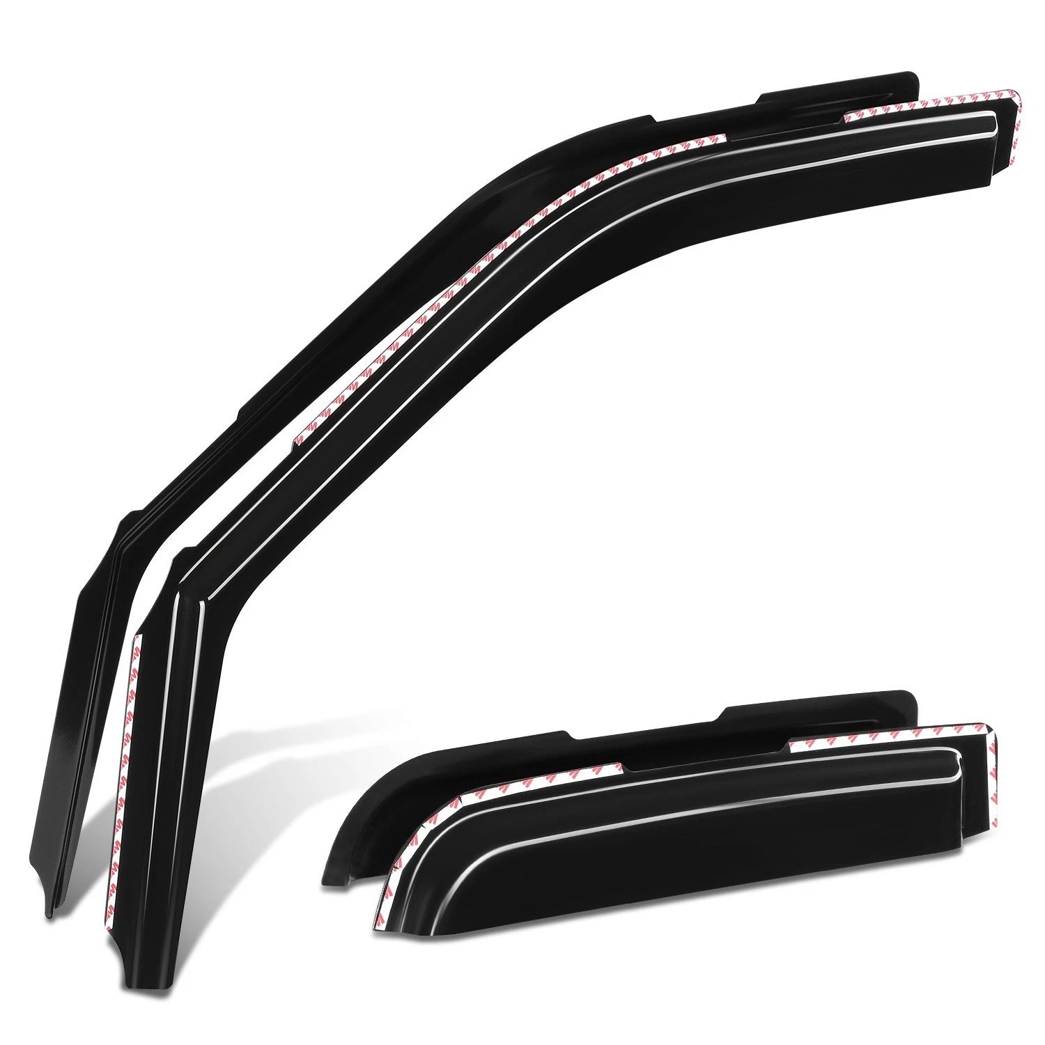 Set of 4 In-Channel Window Visors for Ford F-150/F-250/F-350 (2015–2026)