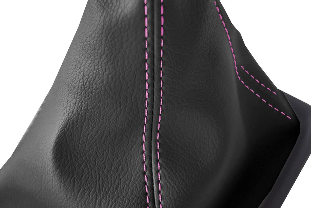 Leather Manual Shift Boot Cover for Nissan Skyline R32 (1989–1993) Pink Stitch