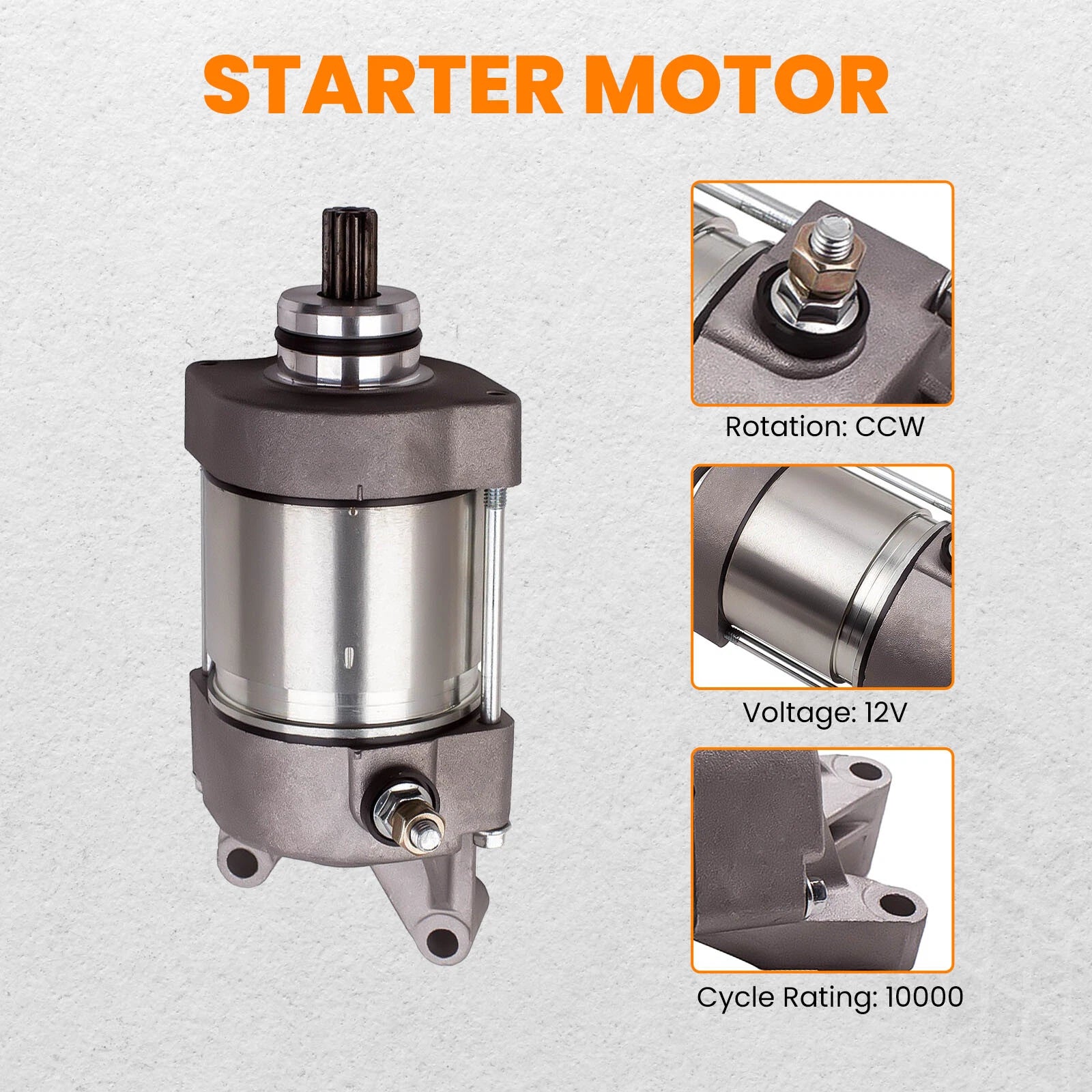 12V Starter Motor for Yamaha YZF R1 (2009–2014)