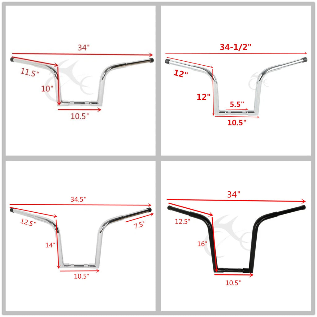 1 1/4" Ape Hanger Fat Handlebar for Harley Softail Sportster