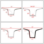 1 1/4" Ape Hanger Fat Handlebar for Harley Softail Sportster