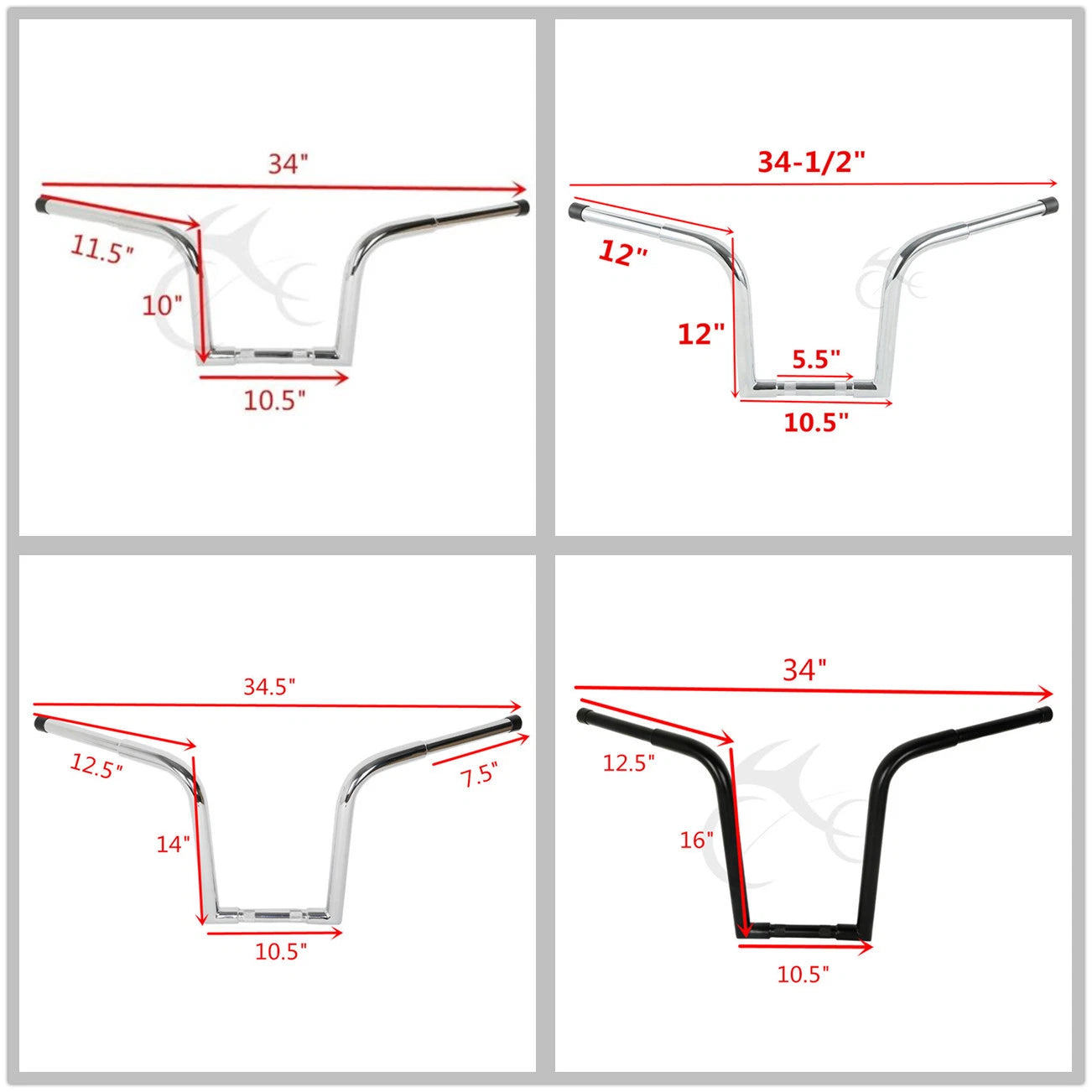 1 1/4" Ape Hanger Fat Handlebar for Harley Softail Sportster