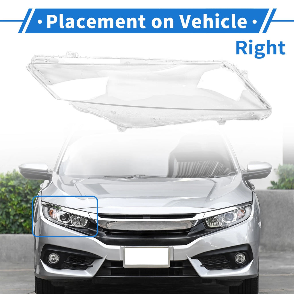 Headlight Lens Cover for Honda Crosstour (2011–2013) PC Clear