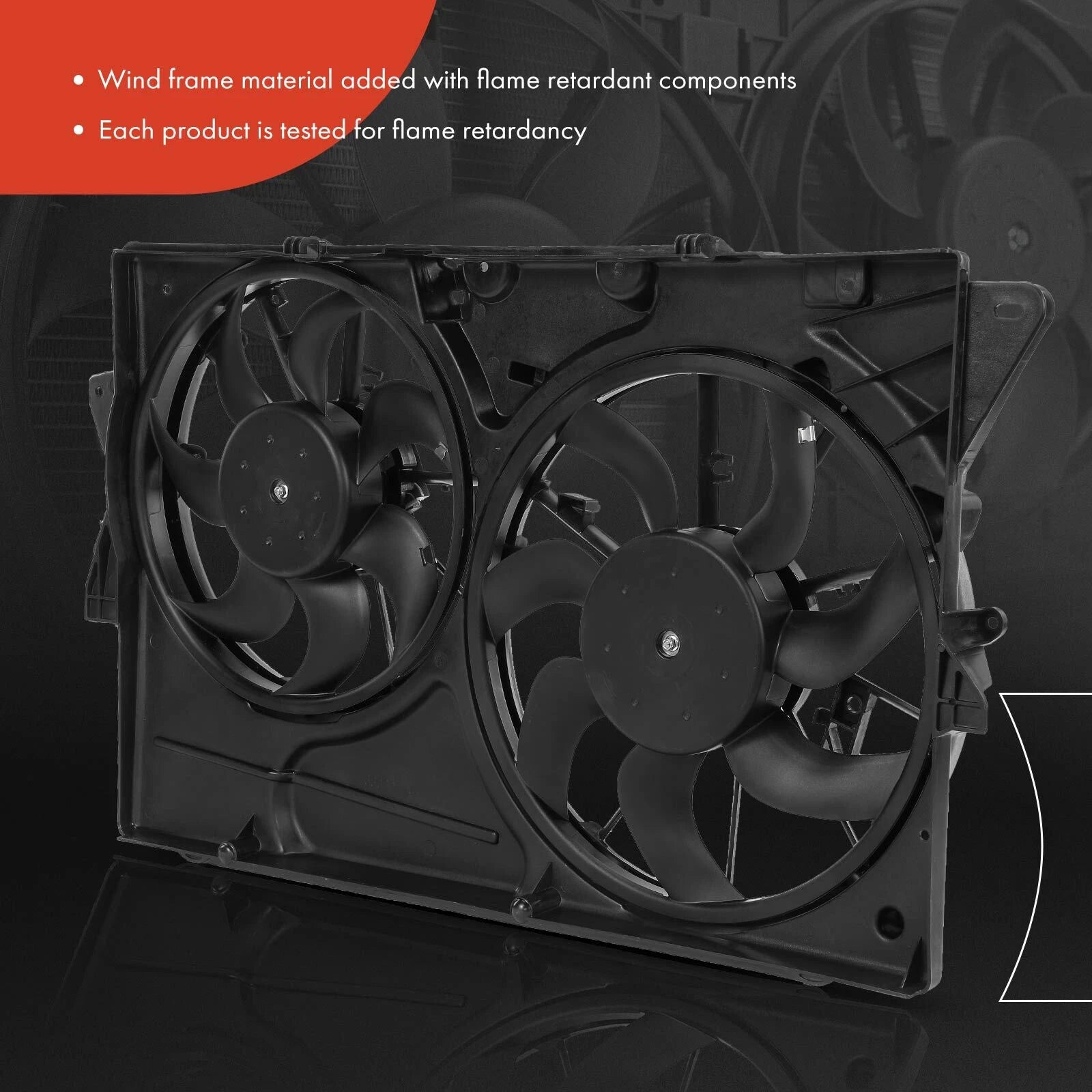 Dual Cooling Fan Assembly with Shroud for Ford Taurus (2013–2019)