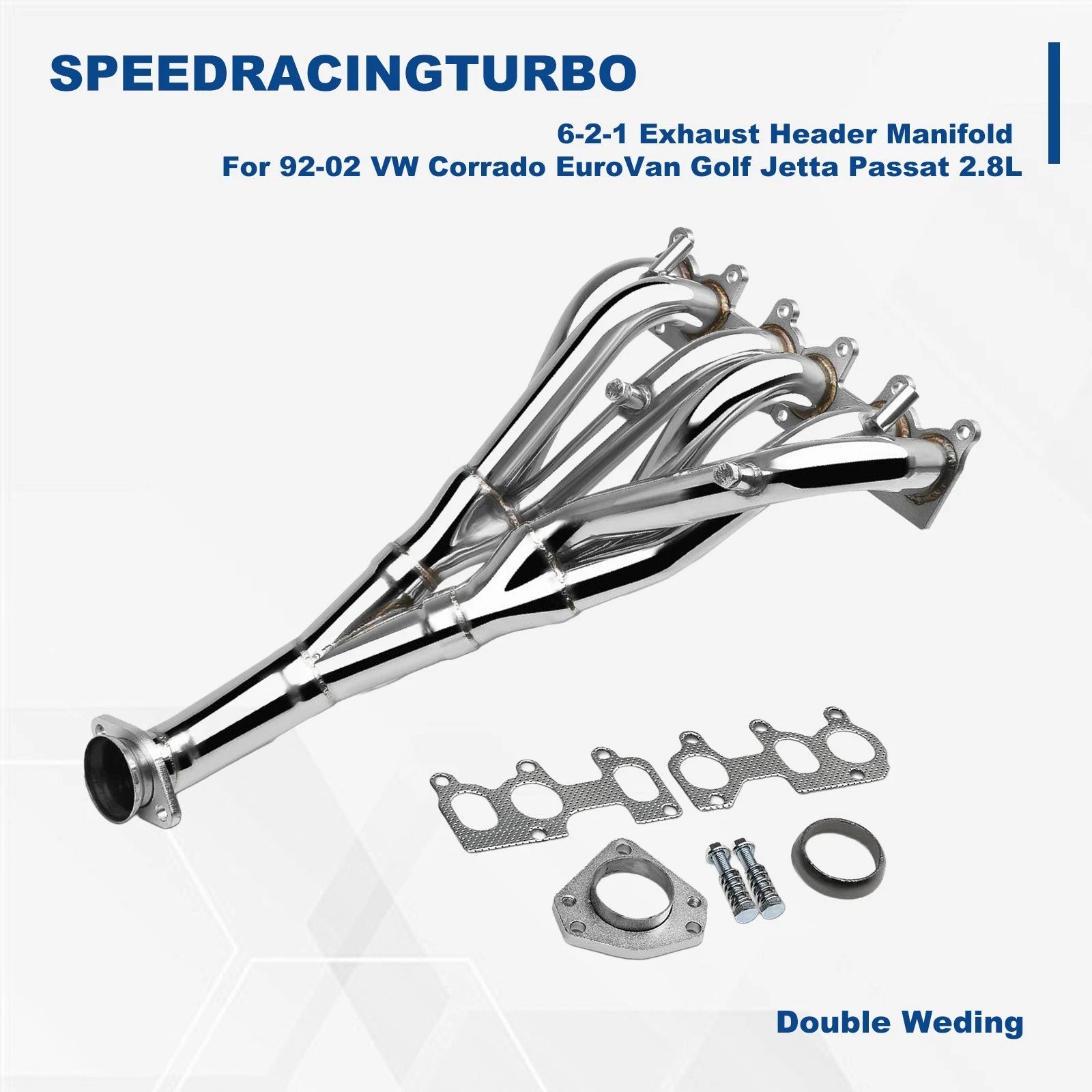 6-2-1 Exhaust Manifold Headers for Corrado EuroVan Golf Jetta Passat 2.8L (1992–2002)