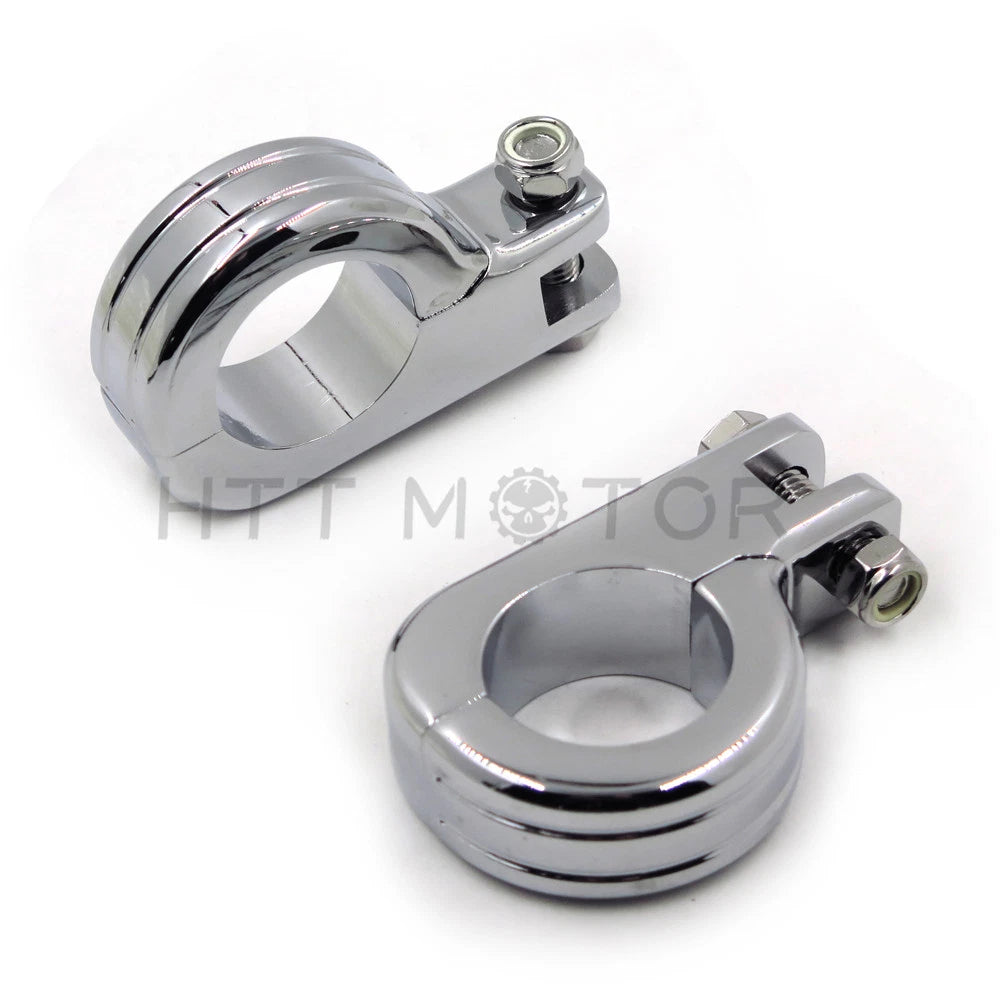 1-1/2" Engine Crash Bar Foot Peg Mount Clamp for Harley Motorcycle