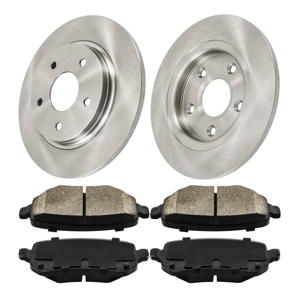 Rear Brake Rotors & Ceramic Pads Kit for Dodge Grand Caravan (2008–2011)
