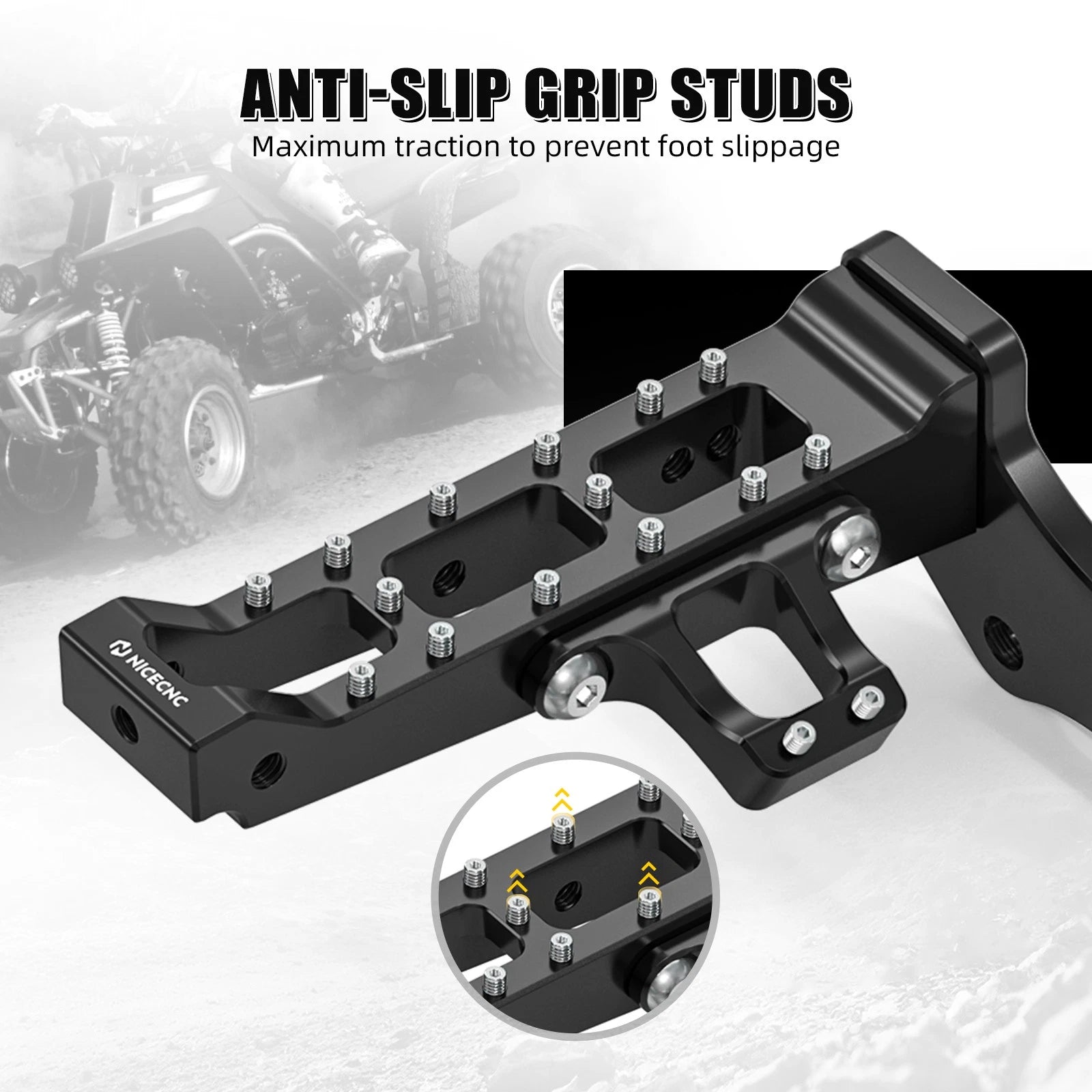 Set of 2 Extended Footrest Foot Pegs for Yamaha Banshee 350 (1987–Present)