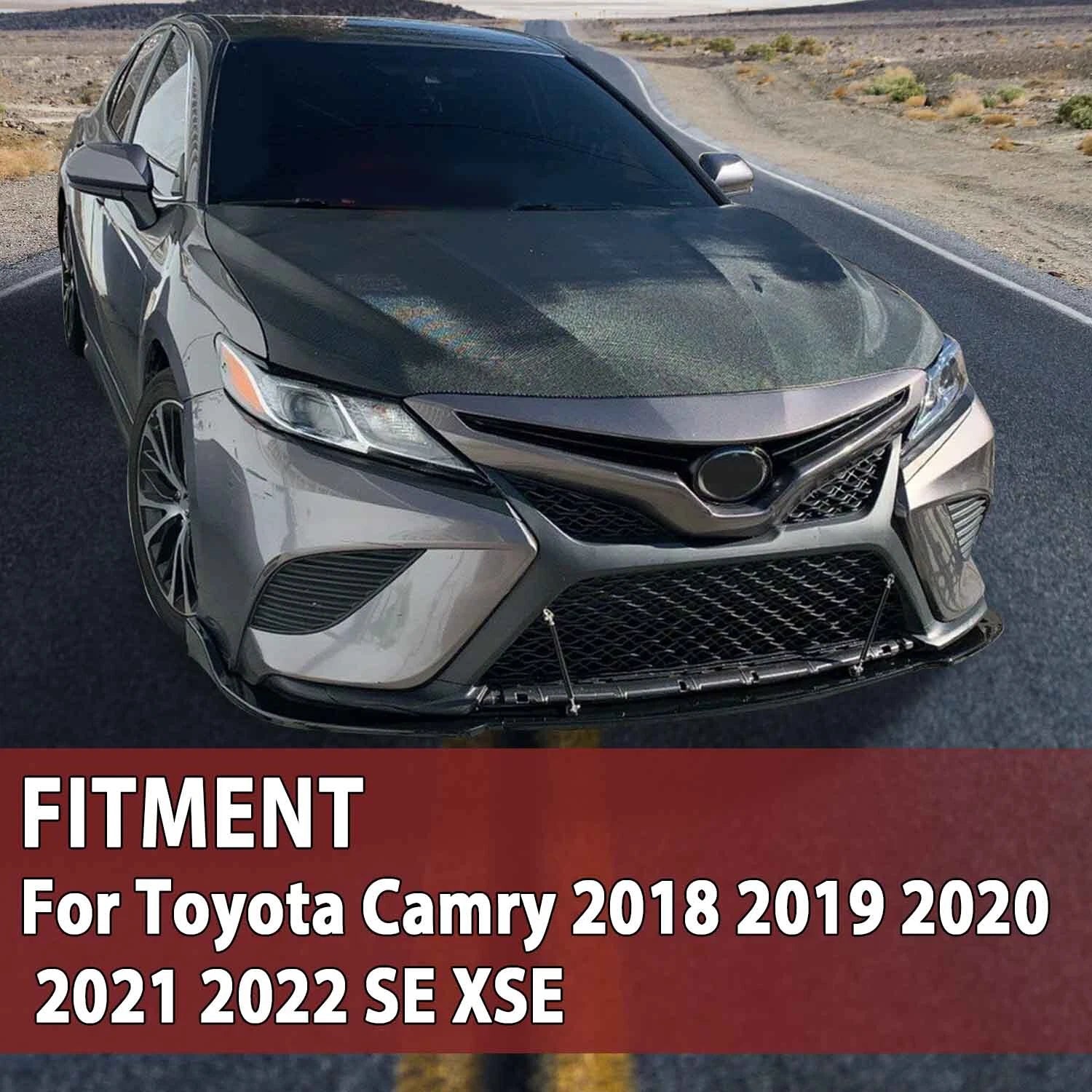 Front Bumper Lip Kit Spoiler for Toyota Camry SE XSE (2021–2024)