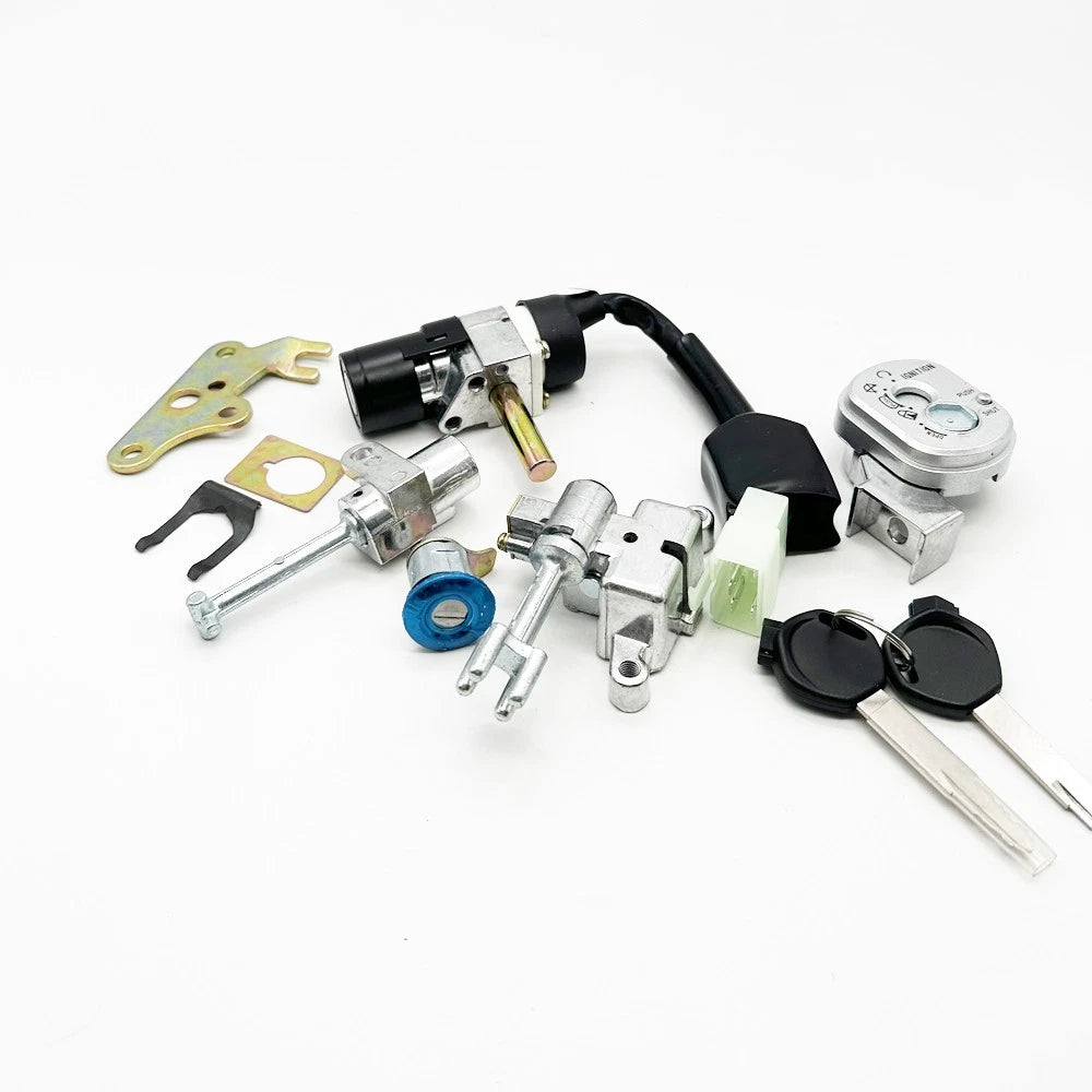 Ignition Switch Gas Cap Seat Lock Set with 2 Keys for Yamaha Zuma 125 (2002–2019)