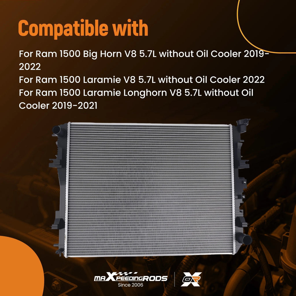 Radiator Assembly for Ram 1500 Big Horn Laramie 5.7L V8 (2019–2022)