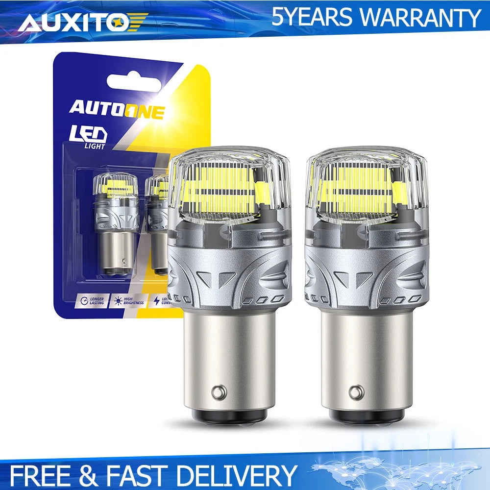 2X 1157 Error Free White LED Turn Signal Bulb for
