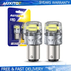 2X 1157 Error Free White LED Turn Signal Bulb for