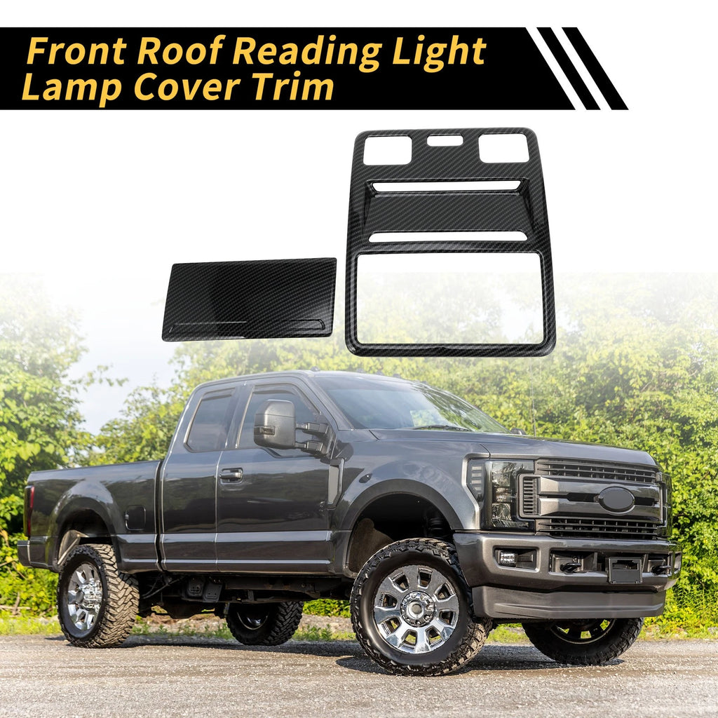 Set of 2 Carbon Fiber Pattern Front Roof Reading Light Covers for Ford Maverick (2022–2024)