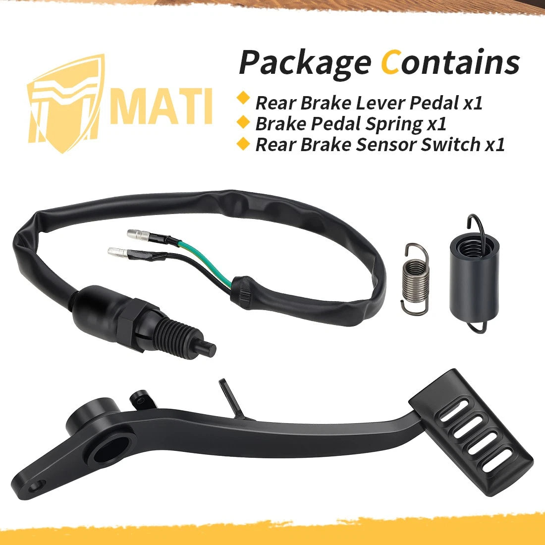 Rear Brake Foot Pedal Lever & Switch for Honda CBR250R CBR300R CB300F (2011–2013)