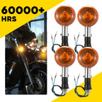 Set of 4 Chrome Turn Signal Indicator Lights for Yamaha Road Star XV1600 (1999–2003)
