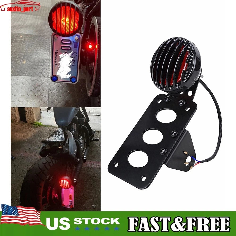 1â LED Tail Brake Light License Plate Bracket for Harley Honda