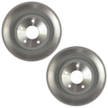 Set of 2 Motorcraft Rear 302mm Solid Disc Brake Rotors for Ford Lincoln