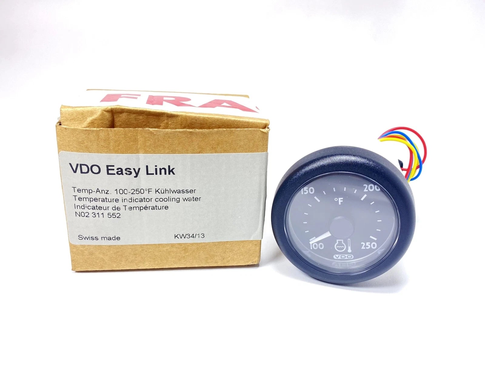 VDO N02-311-552 Temperature Indicator Gauge for Marine Applications (N/A)