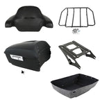 Matte Black Trunk Backrest Pad Rack for Harley Touring (2014–2026)