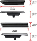 Set of 4 Smoked LED Side Marker Lights for Acura TL (2004–2008) Amber Red
