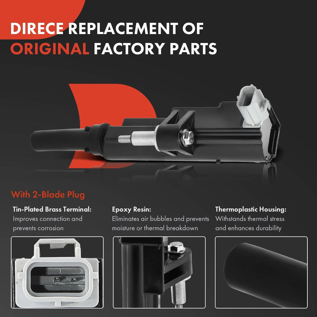 Set of 3 Ignition Coils & 6 Iridium Spark Plugs for Jeep Dodge