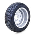 Set of 2 Golf Cart Tire Assembly 215/40-12 on 4x4" ET-25.4 Silver Wheel 14005