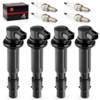 Ignition Coils & Iridium Spark Plugs 4x for Kawasaki ZX-6R