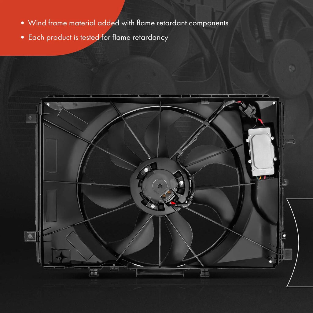 Cooling Fan Assembly with Shroud for Mercedes-Benz CLA250 GLA250 SLK250 (2014–2019)