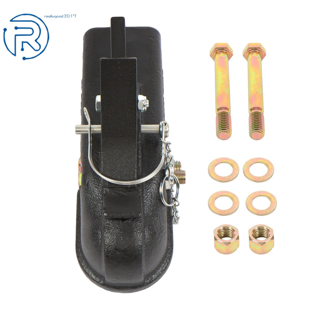Heavy Duty Adjustable Trailer Coupler for 2-5/16 Inch Ball (Fits Most Trailers)