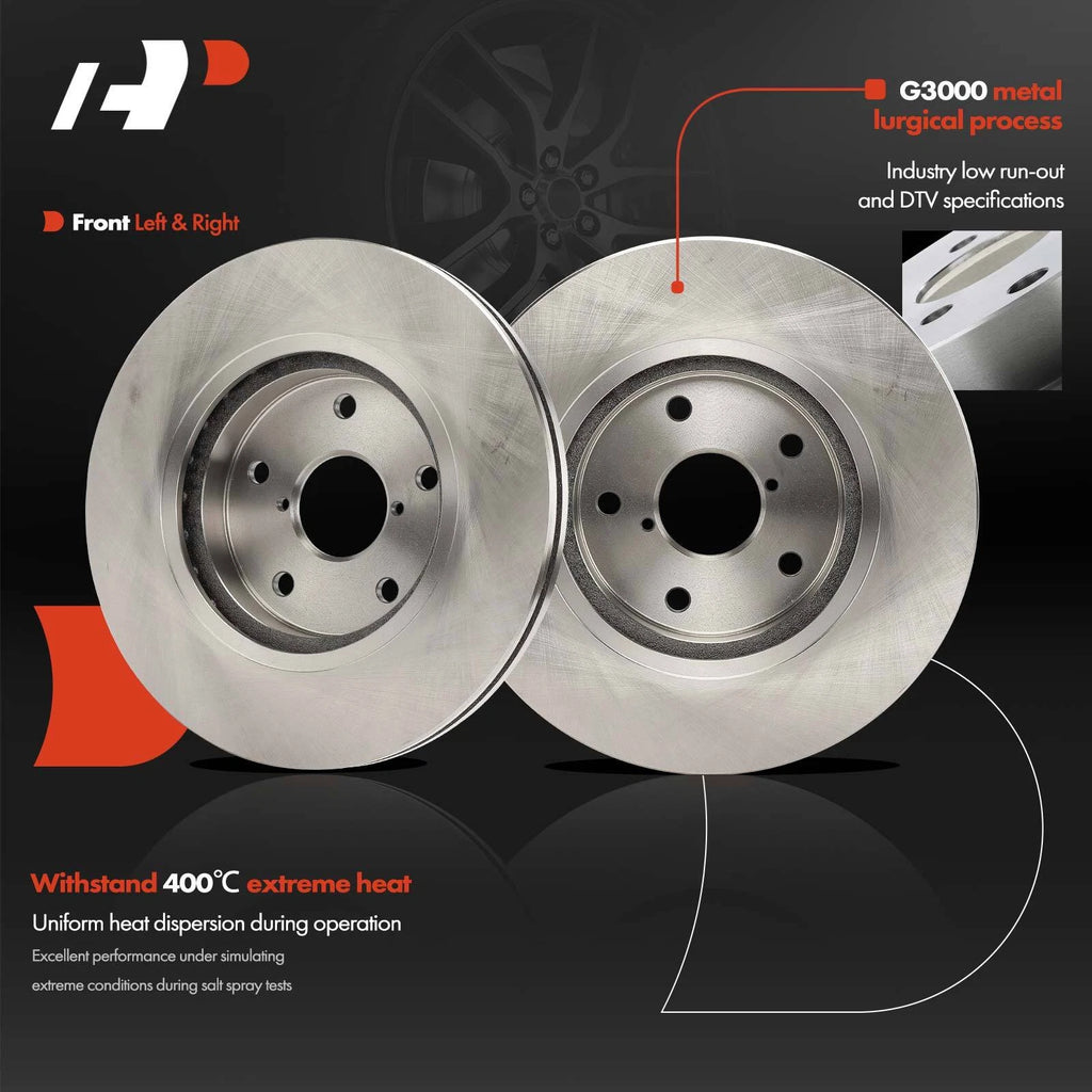 Front Disc Brake Rotors & Ceramic Pads for Subaru Forester (2019-2022)