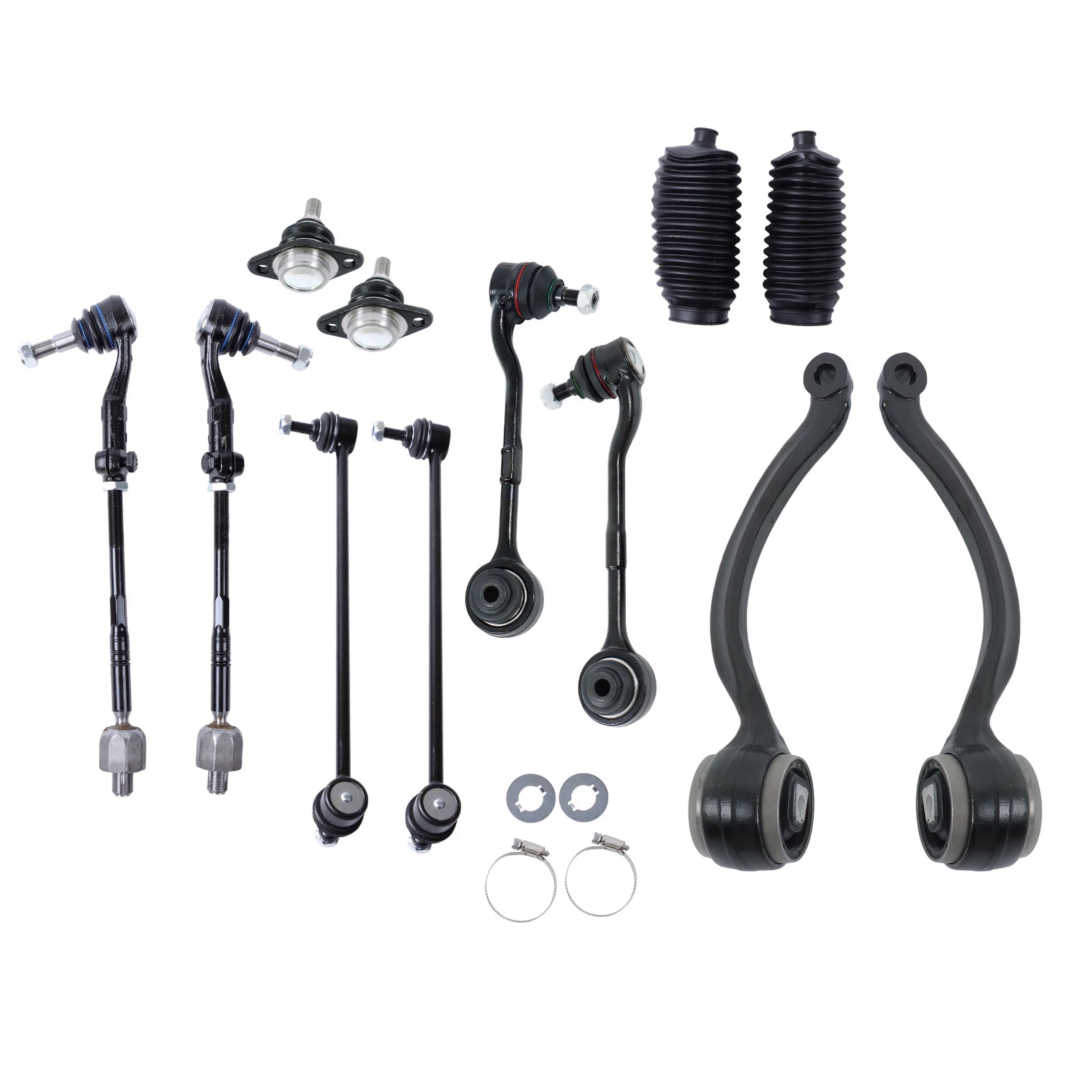 Set of 12 Control Arms Ball Joints Tie Rods for BMW 328xi 335i (2007–2013)