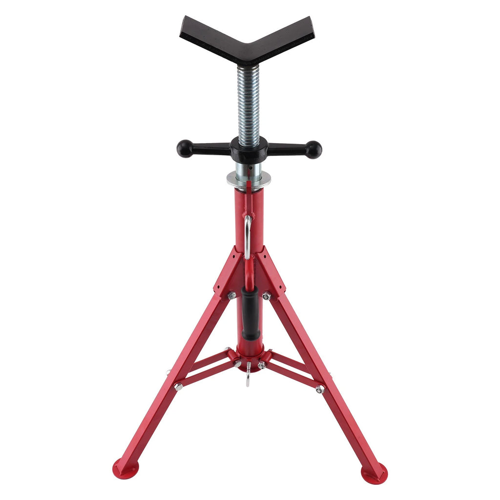 Steel Adjustable Pipe Stand V-Head Tripod Jack 28-52in 2500lbs Capacity
