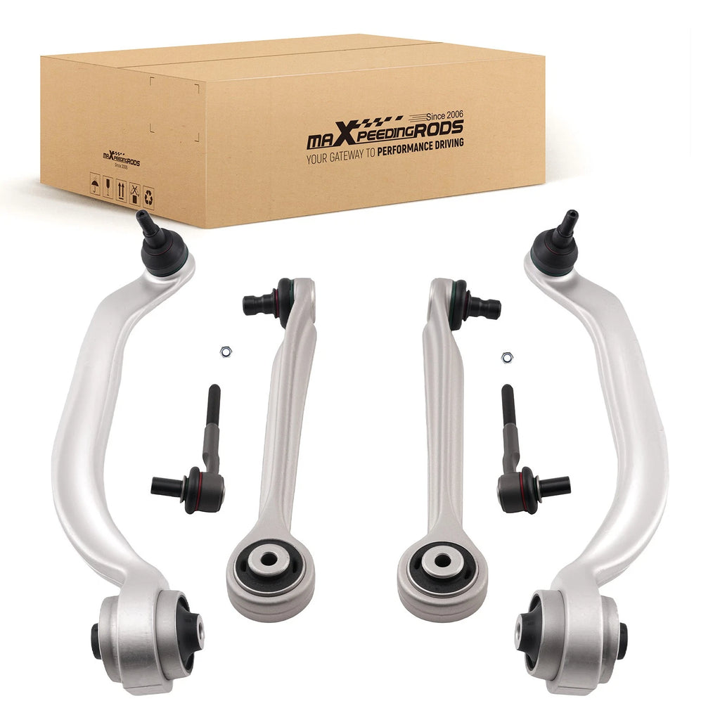 Front Upper Lower Control Arm w/ Ball Joint Tie Rod for Audi A6/S6/RS6 (1998–2004)