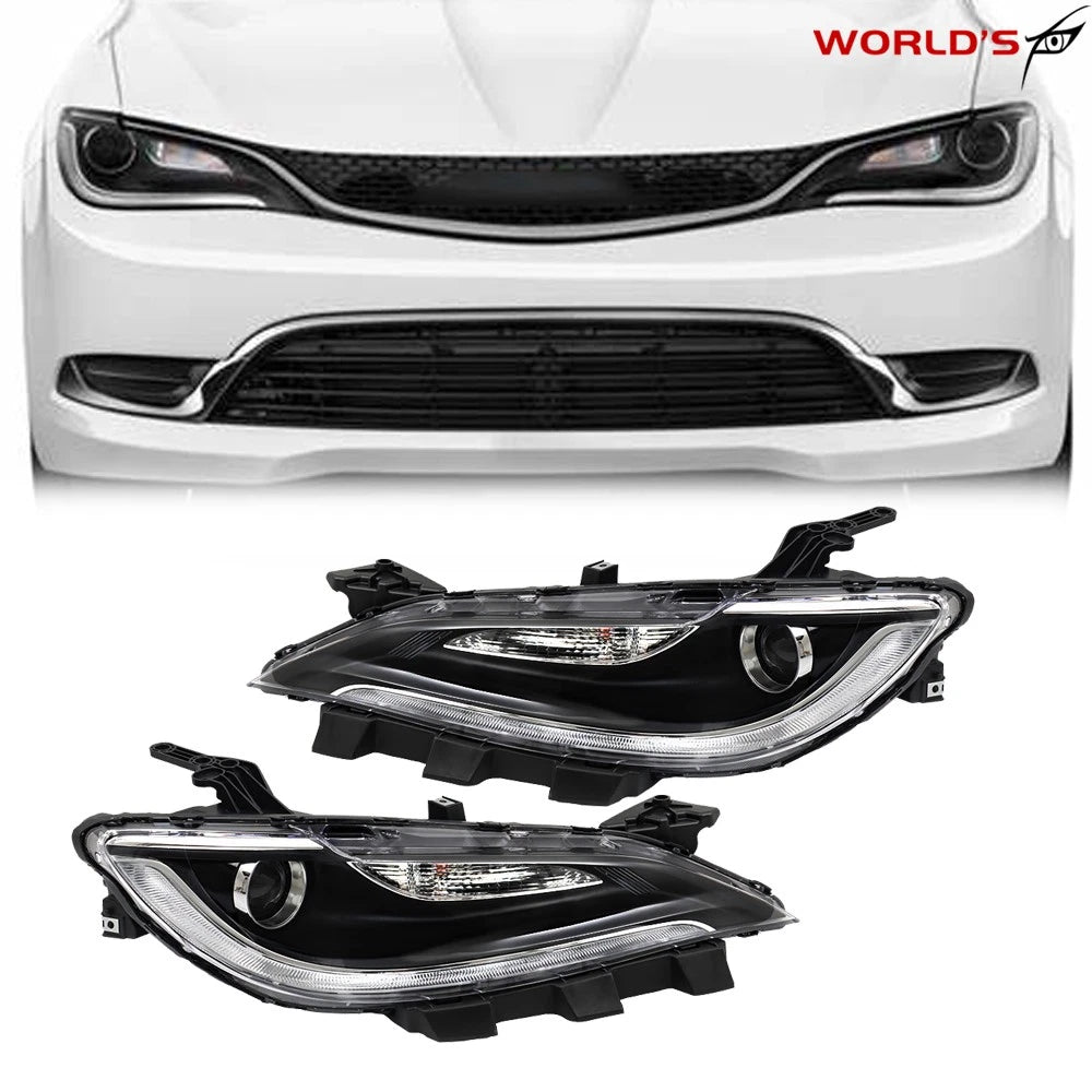 Headlight Assembly Set for Chrysler 200 (2016–2017) Halogen